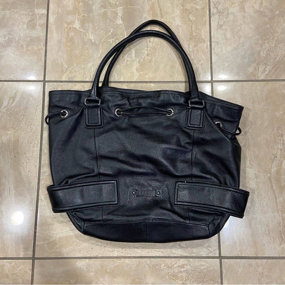 Cole Haan Shoulder Bag Purse Black Leather Large - Picture 2 of 6